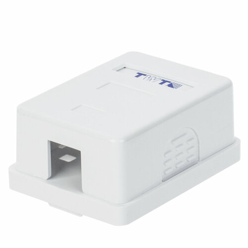 Настенная коробка для модуля Keystone TWT Lanmaster (-SA1-WH) 1 порт RJ-45 кат. 5е, UTP, белая настенная коробка для модуля keystone twt lanmaster sa1 wh 1 порт rj 45 кат 5е utp белая