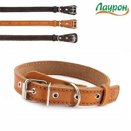 фото Ошейник (Лаурон) 25мм, 40-52см (кожа) неукрашенный