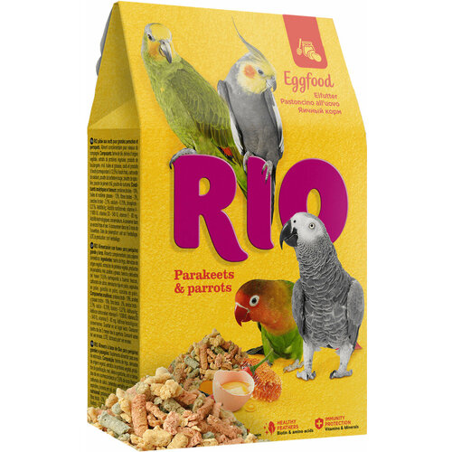 RIO EGGFOOD корм яичный для средних и крупных попугаев (250 гр х 2 шт)