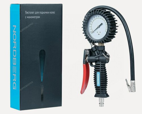Изображение товара Пистолет для подкачки колес с манометром 80 мм NORDBERG