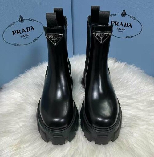 Ботинки  Prada, размер 40, черный