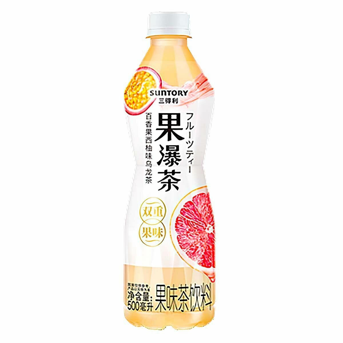 Холодный чай улун Suntory Passion Fruit Grapefruit Oolong Tea со вкусом маракуйи и грейпфрута (Китай), 500 мл (15 шт) - фотография № 2