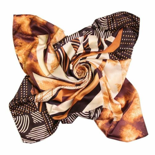 фото Платок roby foulards, 90х90 см, коричневый