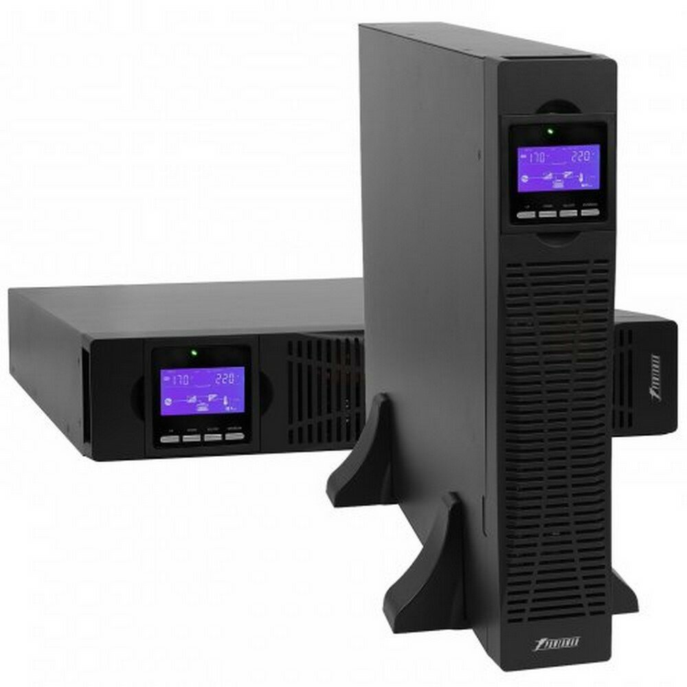 ИБП POWERMAN Online 2000 RT, LCD, двойного преобразования, 2000ВА, 1800Вт, 8 розеток IEC 60320 C13, защита от КЗ, импуль