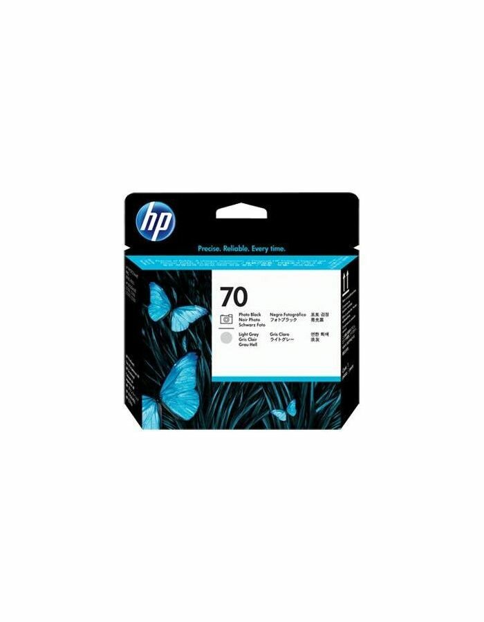 Печатающая головка HP C9404A №70 для DesignJet Z2100/Z3100 PS Pro B9100 матовый черный/голубой 16000sh - фото №7