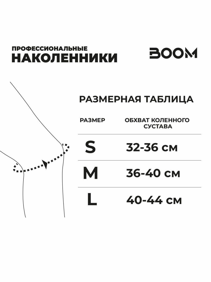 Наколенники BOOM BASIC для трюкового самоката и скейтборда размер М — фото 1