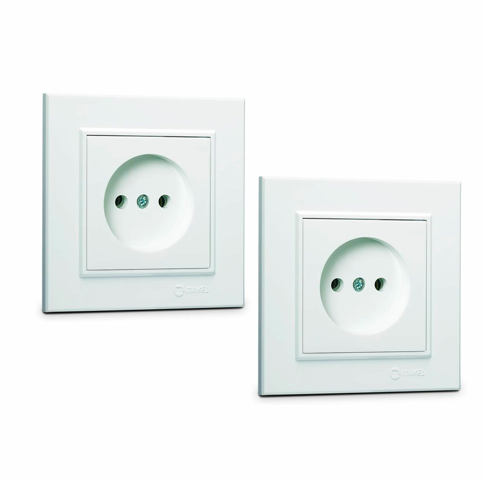 фото Розетка б/з (Керамика) белая Makel Karea 56001002 - 4 шт.