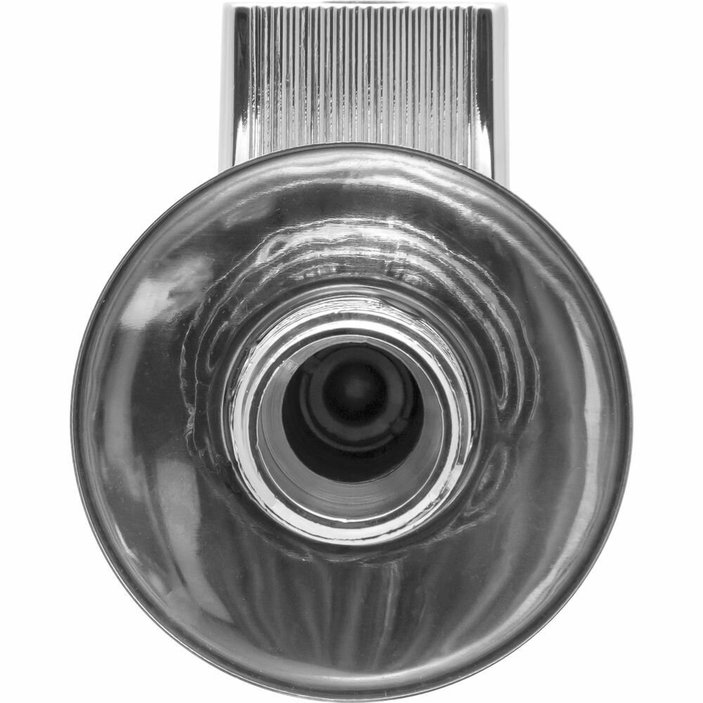 Кран шаровый угловой для подкл стац приборов с отраж 1/2" х 3/4" н/н (флажок сверху) хром MP-У