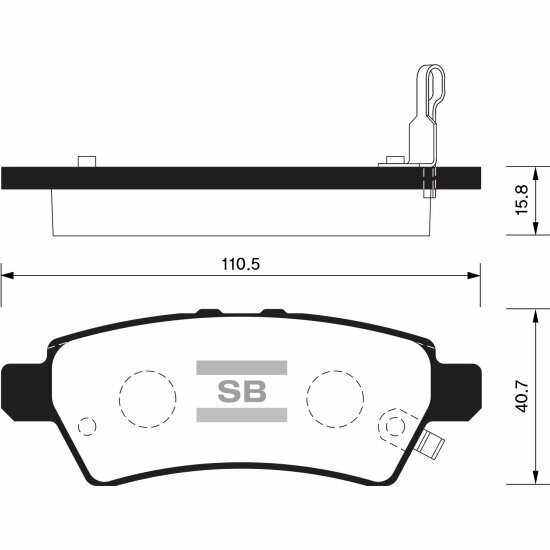 Колодки тормозные задние Sangsin Brake для NISSAN PATHFINDER 05- / NAVARA 05-, 4 шт