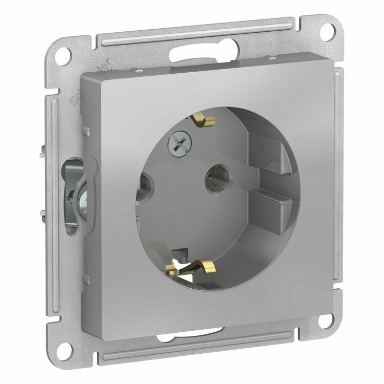 Розетка 16A с двумя портами USB A+A (2.4А и 1.2А) Systeme Electric (Schneider Electric) Atlas Design, лотос - фото №1