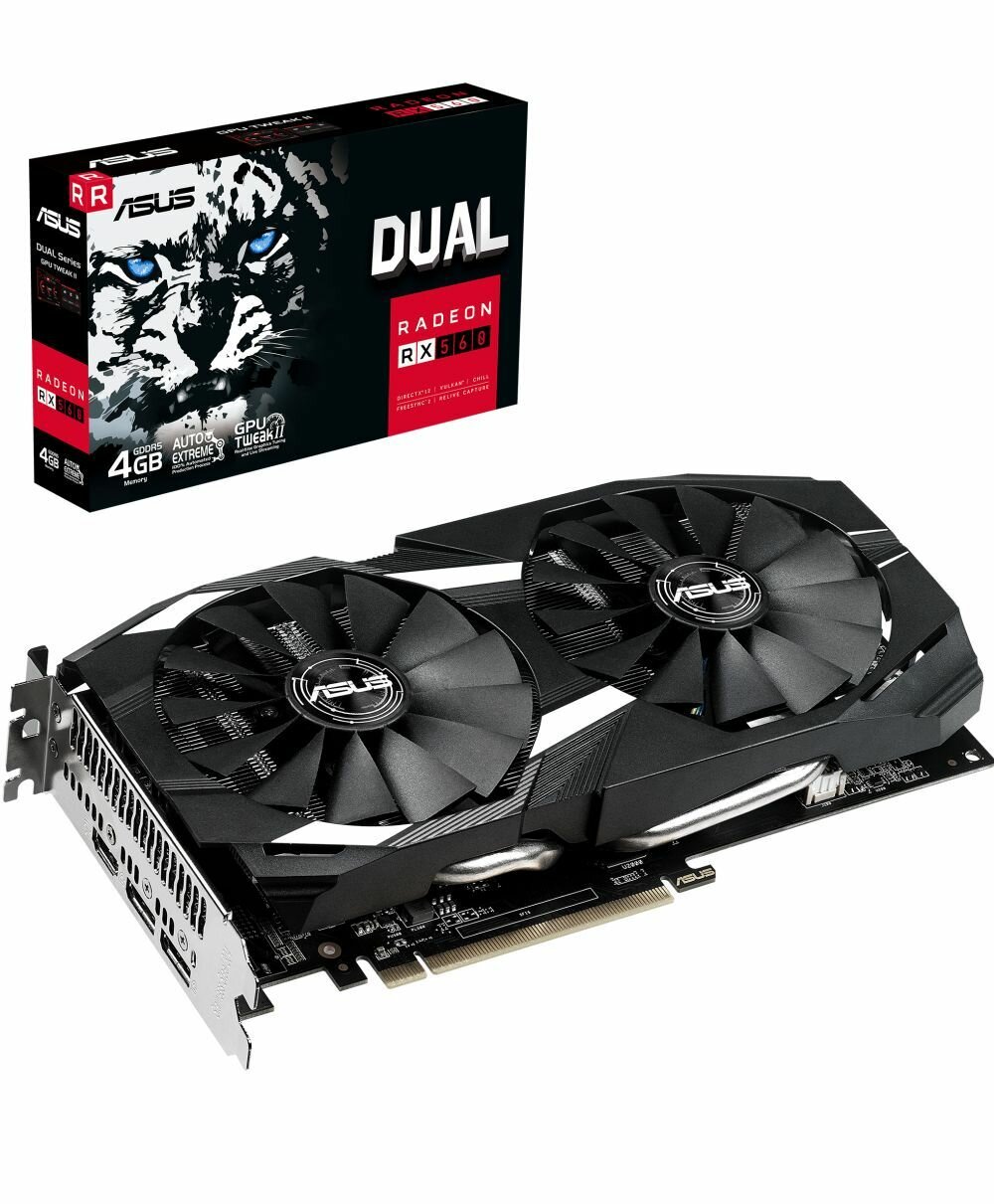 Видеокарта ASUS (DUAL-RX560-4G) Radeon RX 560 4GB DUAL