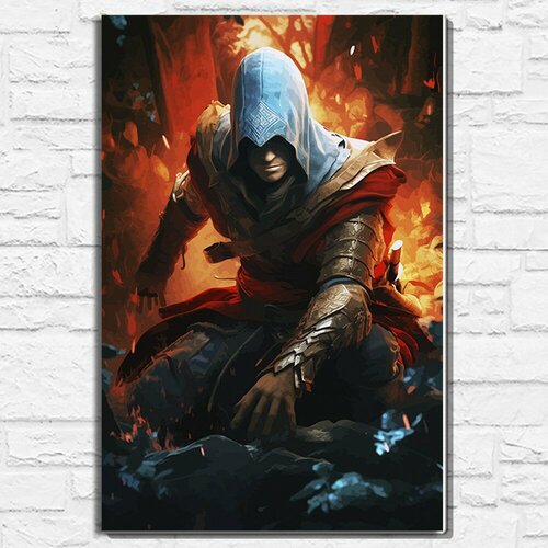 Картина по номерам на холсте игра Assassin's Creed (Ассассин, PS, PC, XBOX SWITCH) - 12586 В 60x40 картина по номерам на холсте игра assassin s creed 3 ps xbox pc switch 9736 в 60x40