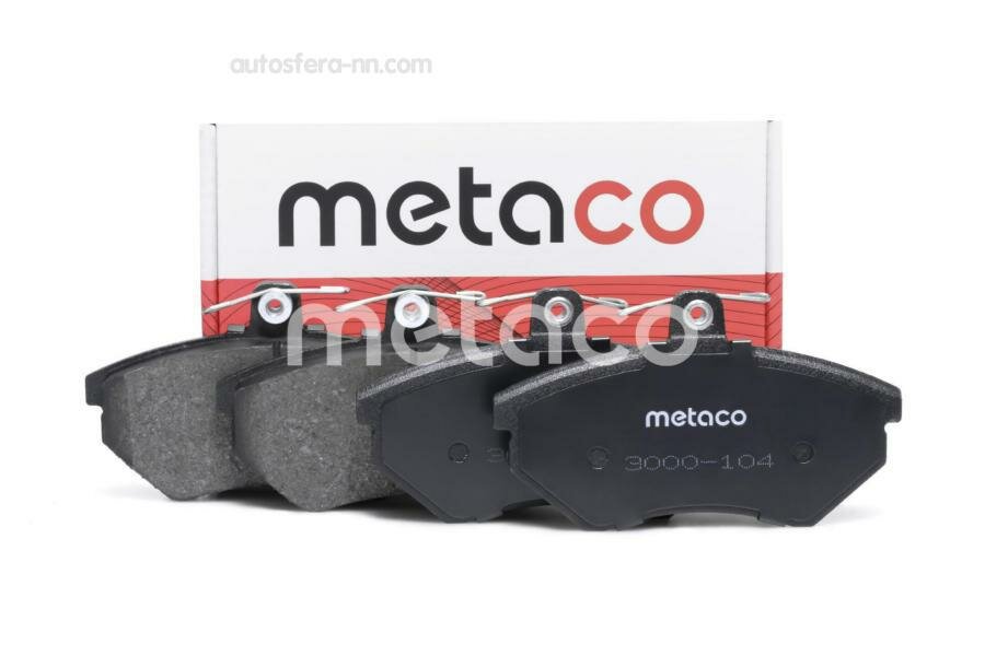 METACO 3000104 Колодки тормозные передние к-кт VW Passat [B3] (1988-1993), VW Golf III/Vento (1991-1997)