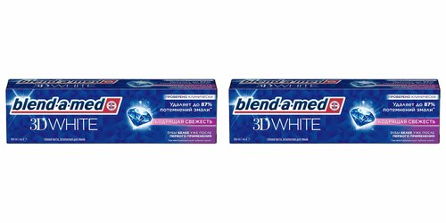 Blend-a-med зубная паста 3D White Бодрящая свежесть 100мл - 2 штуки
