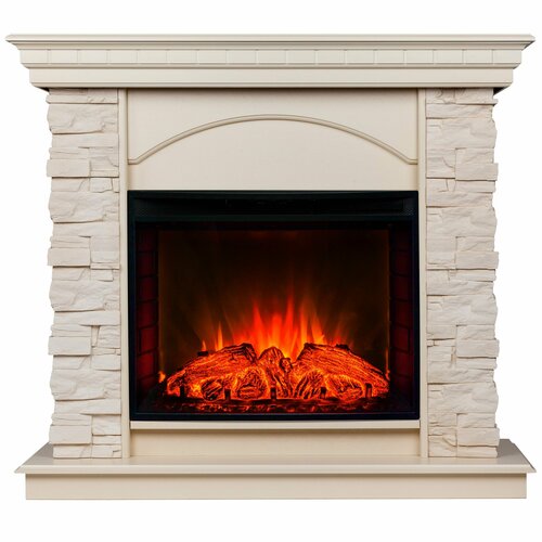 Электрокамин RealFlame ELFORD VR STD/EUG/25.5/HL/24 WT-614 с очагом Evrika 25,5 LED камин realflame elford hl 24 25 5 wt с kendal 24