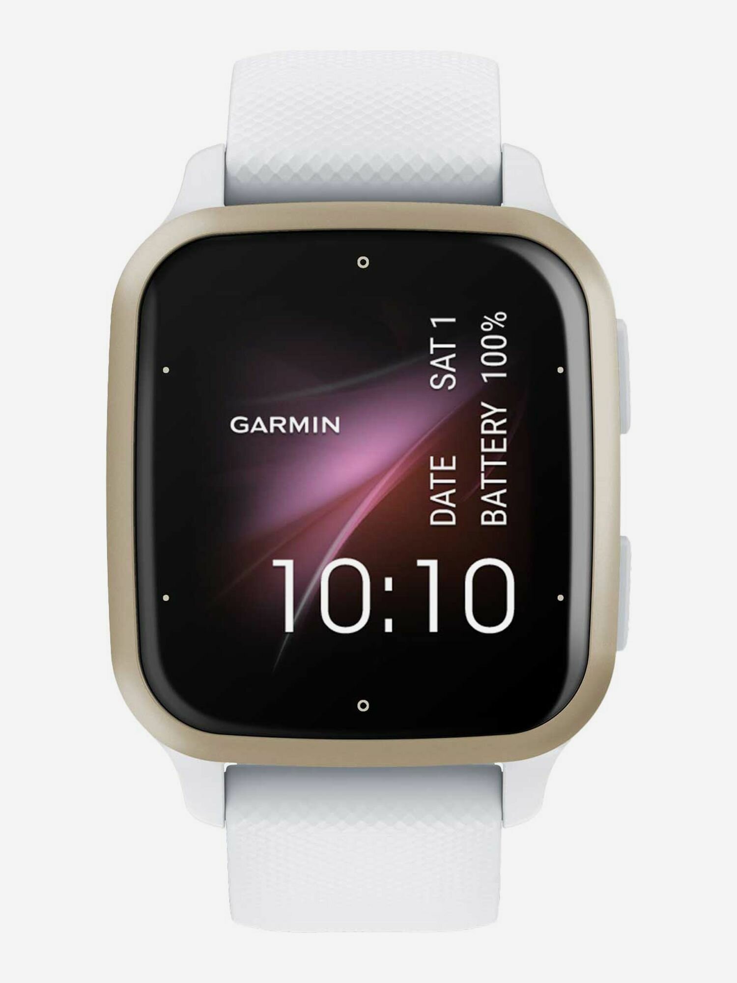 Умные часы Garmin Venu Sq 2 белые с кремово-золотым алюминиевым безелем