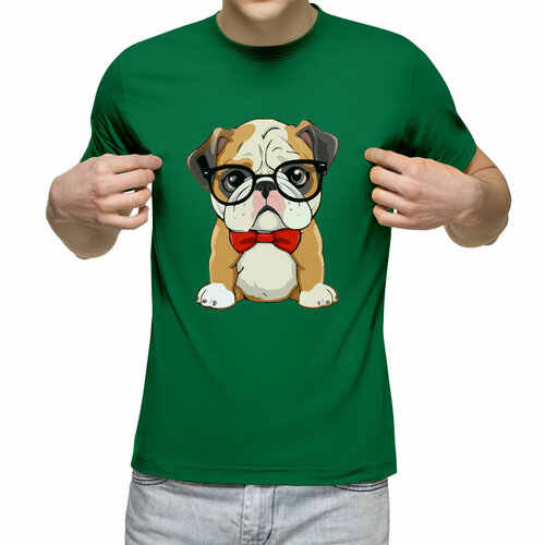 Футболка Us Basic, размер S, зеленый мужская футболка бульдог в очках 2xl черный