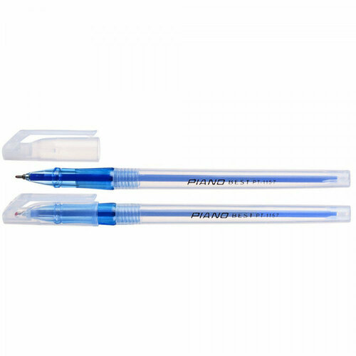 Ручка шариковая прозрачный корпус (PIANO) син/масл, 0,5мм(F) арт. РТ-1157. Количество в наборе 50 шт.