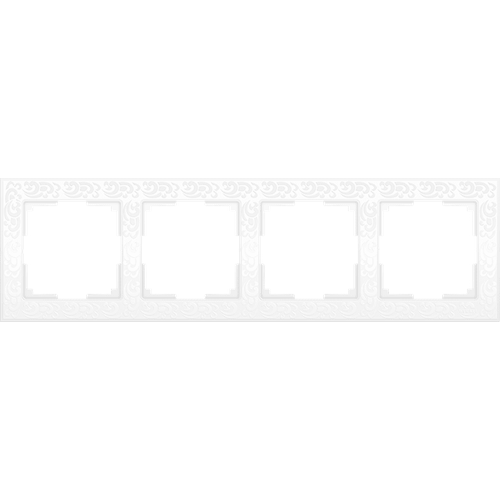 WERKEL Flock WL05-Frame-04-white белый Рамка на 4 поста рамка 2п werkel wl05 frame 02 werkel