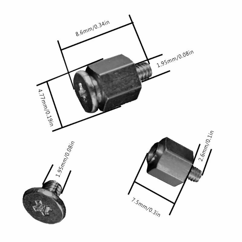 M.2 SSD Стойка с винтом для крепления / М.2 Креплеж Черный