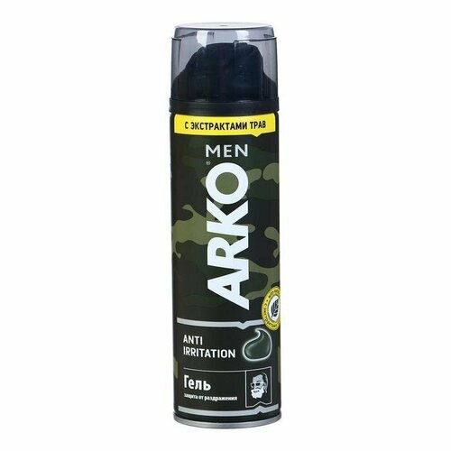 Гель для бритья Arko men Anti-Irritation, 200 мл (комплект из 3 шт) гель для бритья arko men anti irritation 200мл