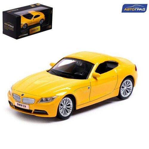 Машина металлическая BMW Z4, 1:43, цвет жёлтый (комплект из 4 шт)