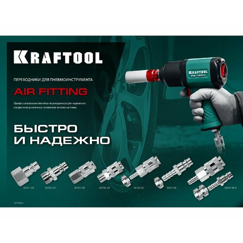 KRAFTOOL 1 4 M-рапид муфта , Переходник (06594-1 4) (06594-1 4) переходник kraftool 3 8m рапид муфта 06594 3 8