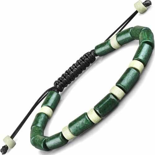 Плетеный браслет Everiot, размер 17 см, зеленый плетеный браслет everiot размер 17 см бежевый