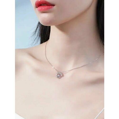 Колье перья, длина 45 см, серебряный