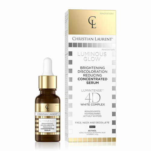 Сыворотка для лица `CHRISTIAN LAURENT` LUMINOUS GLOW ночная с эффектом сияния 18 мл