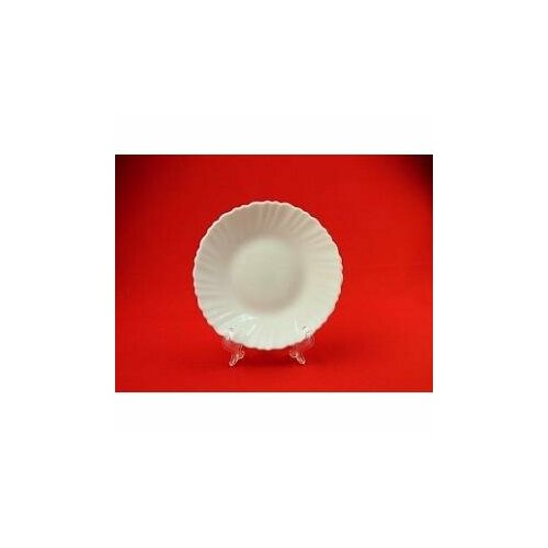 Тарелка стеклокерамика 23СМ БЕЛ подстановочная TORIX s