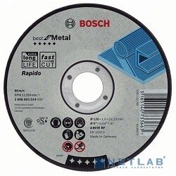 Bosch 2608603522 Отрезной круг Best по металлу 230x1,9, прямой