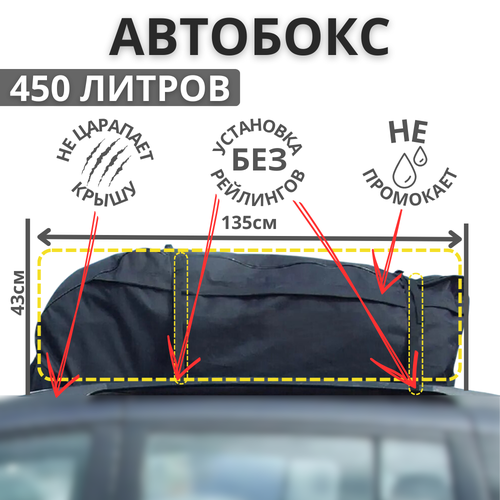 Автобокс тканевый сумка багажник на крышу автомобиля
