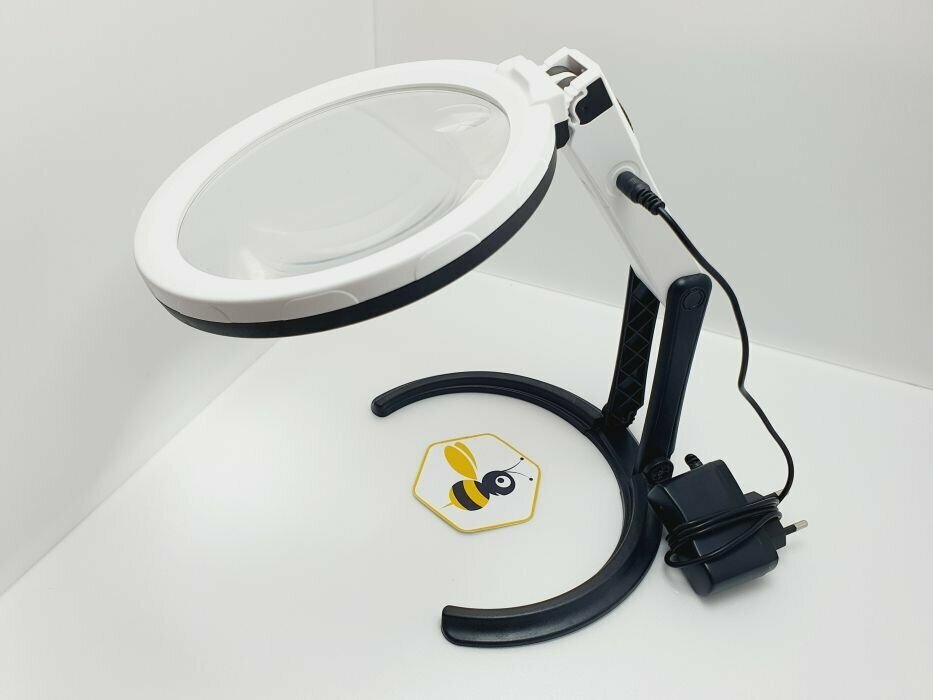 Кольцевая LED лупа D140 (1,8х, 5x)