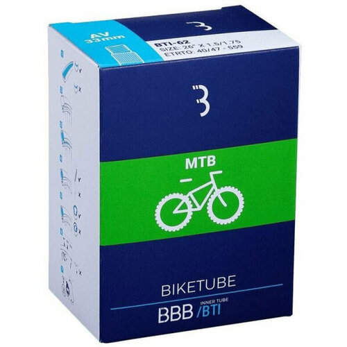 Камера BBB BTI-68 27.5*3,0 A/V bti 66 камера bbb 26x3 00 fv 48mm presta велониппель