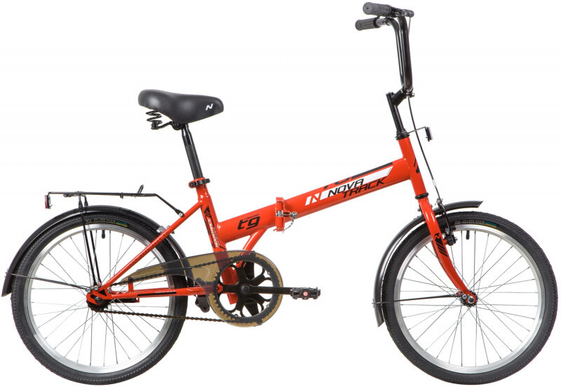 Велосипед для подростков NOVATRACK TG30 складной, красный в собранном виде