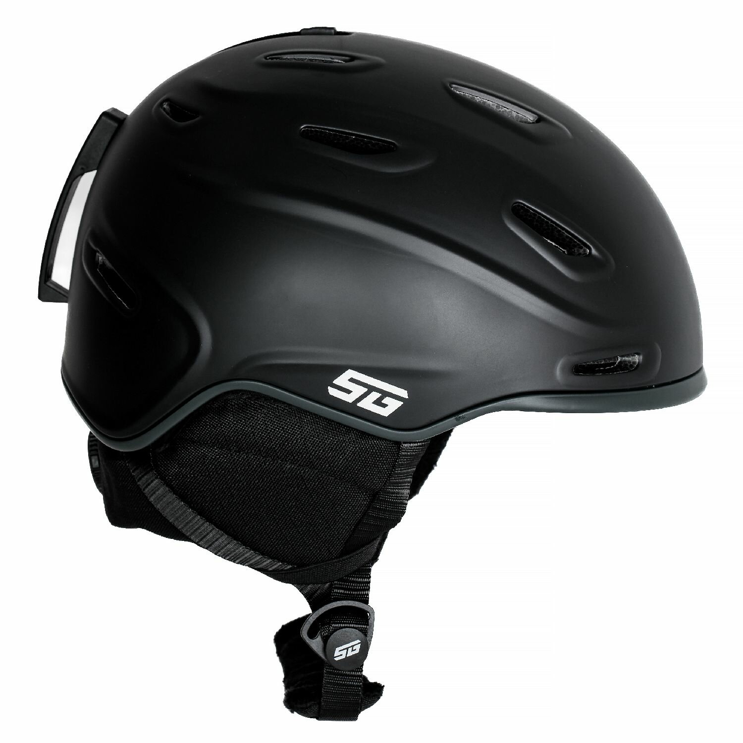 Шлем зимний STG HK004, M (54-58 см), черный с серым