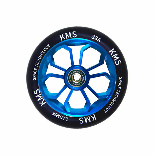 колесо sport для трюкового самоката 110 мм медуза красное алюминий kms 805418 kr2 Колесо Sport для трюкового самоката 110 мм Медуза синее (алюминий) KMS, 805418-KR3