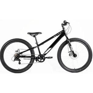 Велосипед FORWARD SPIKE 24 D (24" 7 ск. рост. 11") 2023, черный/серебристый, IB3F47133XBKXSR