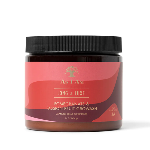 As I Am Long & Luxe Pomegranate & Passion Fruit - очищающий крем-кондиционер GroWash с гранатом и маракуйей (528 г)