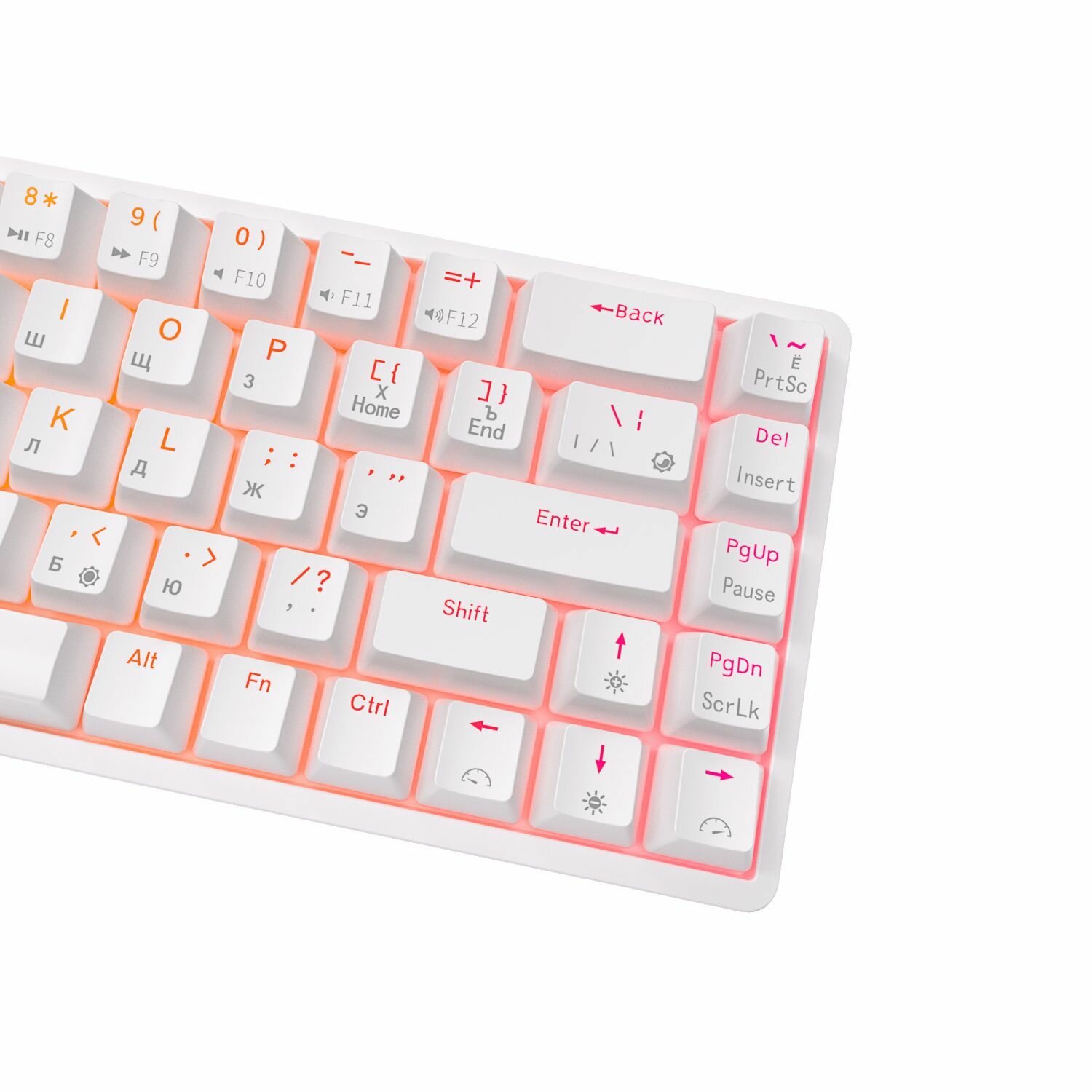 Беспроводная Клавиатура Royal Kludge Rkg68 Rgb Белая (Коричневые Свитчи ...