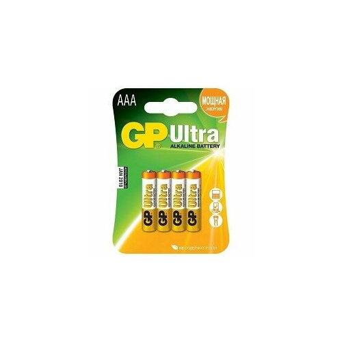 Gp Батарейка 24AU-2CR4 Ultra Alkaline 24AU LR03, 4 шт AAA 4шт. в уп-ке батарейки gp ultra alkaline aaa 4 шт 24au u4