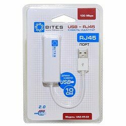 5bites кабели Кабель-адаптер UA2-45-02WH USB2.0 сетевая карта -> RJ45 10 100 Мбит с, 10см