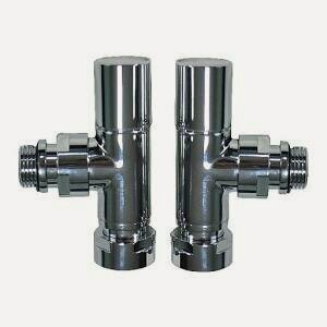 Изображение товара Вентиль для полотенцесушителя угловой (круглый), хромированный 3/4" вн- 1/2" нар TIM KV01-LFM032-2 шт.