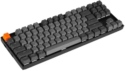 Клавиатура механическая беспроводная Keychron K8, Bluetooth, White LED подсветка, Gateron Red Switch, Черный/Серый K8G1 - фото №16