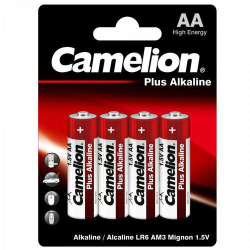 Батарейки Camelion LR06 (АА) алкалиновые BL4 (цена за упаковку) батарейка lr06 mirex вl2 цена за упаковку ст 2 24