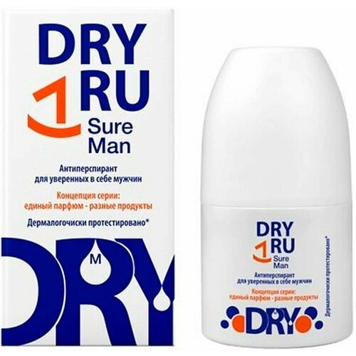 Антиперспирант Dry Ru Sure Man для уверенных в себе мужчин 50мл х2шт