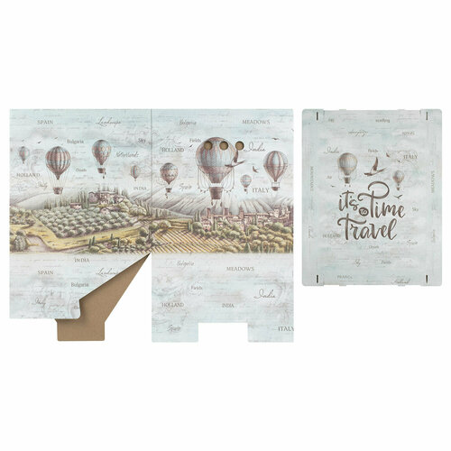 Короб для хранения из микрогофрокартона 315х315х315 мм комплект 3 шт Путешествия 271819 660₽