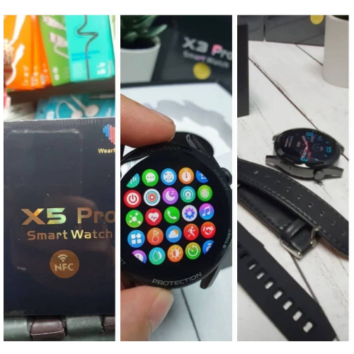 Умные смарт-часы премиум W&O X5 Pro /Bluetooth/Сенсорный экран/Отображение времени/Идентификатор вызывающего абонента/SMS напоминание/Черные