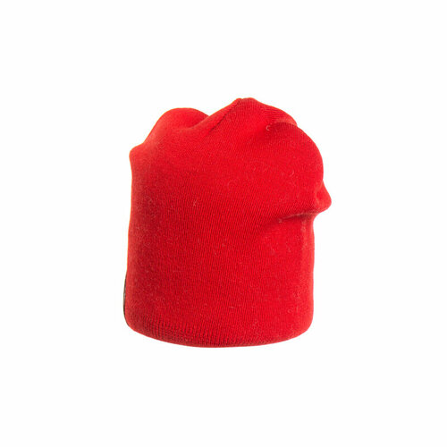 фото Шапка бини андерсен демисезонная, шерсть, вязаная, размер 54-56, красный